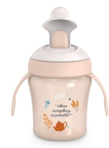 Suavinex - Tasse d'apprentissage 200ml - 6M+ - Rose - Vert
