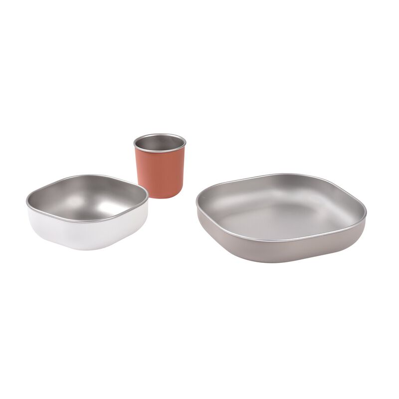 Béaba - Coffret repas inox - Terracotta