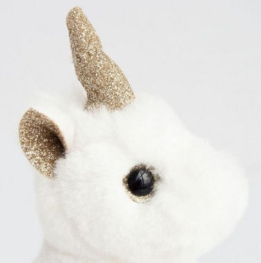 Histoire d'Ours - Porte-clé licorne or