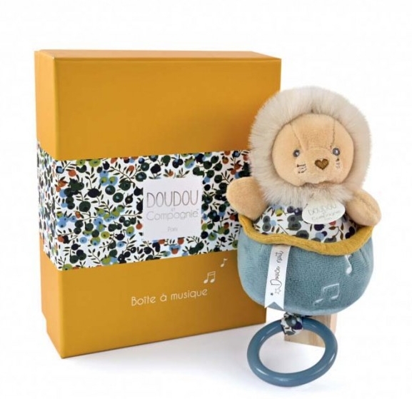 Doudou et Compagnie - Boite à musique - Peluche musicale Lion BOH'AI