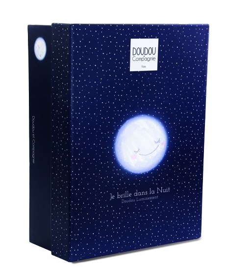Doudou et Compagnie - Boite à musique luminescente ours - 17 cm - Clair de Lune