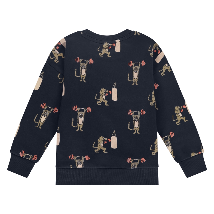 STAINS &amp; STORIES (BY BABYFACE) - Pull bleu marine à motifs - Garçon