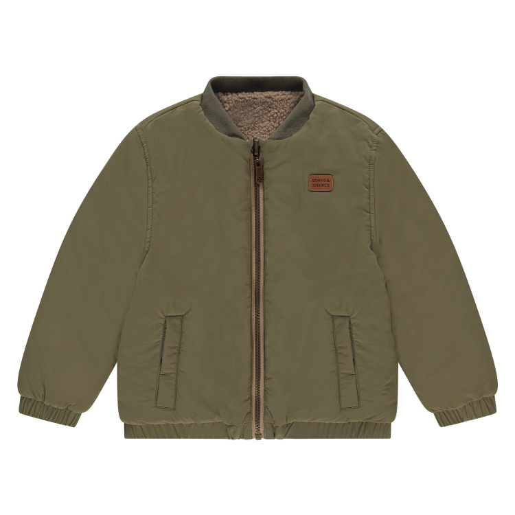 STAINS &amp; STORIES (BY BABYFACE) - Veste kaki réversible - Garçon