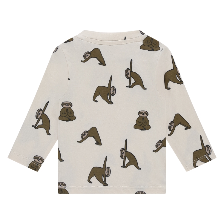 BABYFACE - T-Shirt beige à manches longues + motifs - Garçon