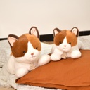 Doudou et Compagnie - Les Ptit's Relax - Peluche chien beige allongée lestée - 22 cm