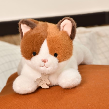 Doudou et Compagnie - Les Ptit's Relax - Peluche Chat allongé - 22 cm