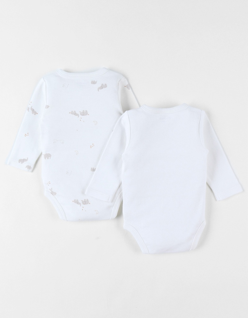 Noukie's - Lot 2 bodys croisés, jersey Bio - Bali (3 mois)