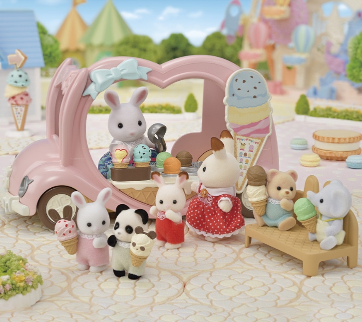 Sylvanian Families - Le monospace rose et set de pique-nique - 3 ans +