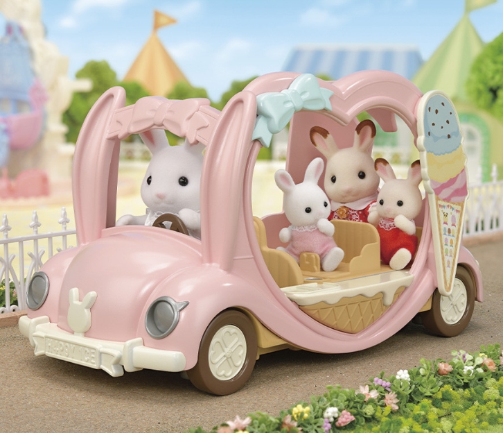Sylvanian Families - Le monospace rose et set de pique-nique - 3 ans +