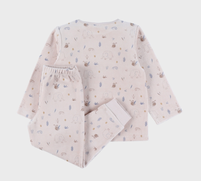 Noukie's - Pyjama dinosaure en velours - Blanc