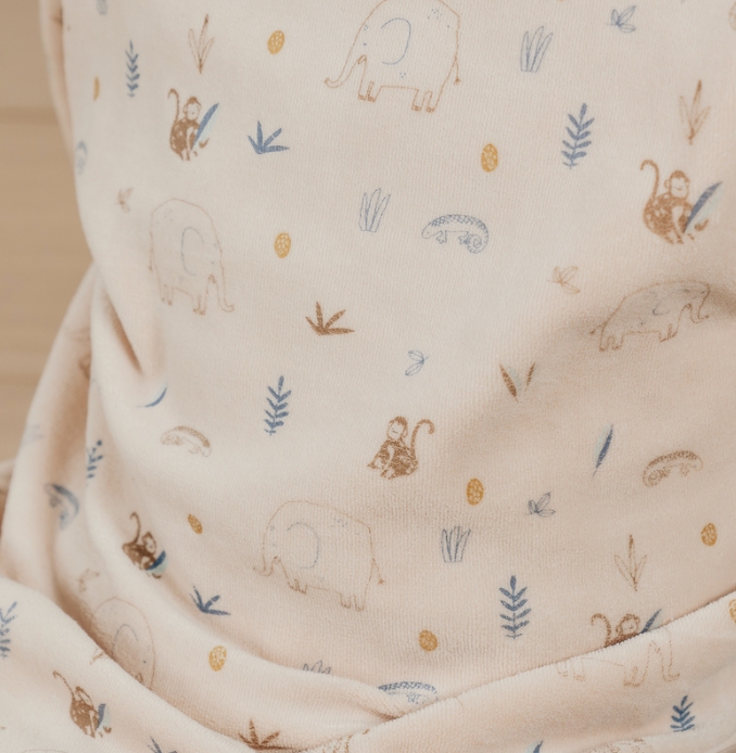 Noukie's - Pyjama jungle en velours - Beige