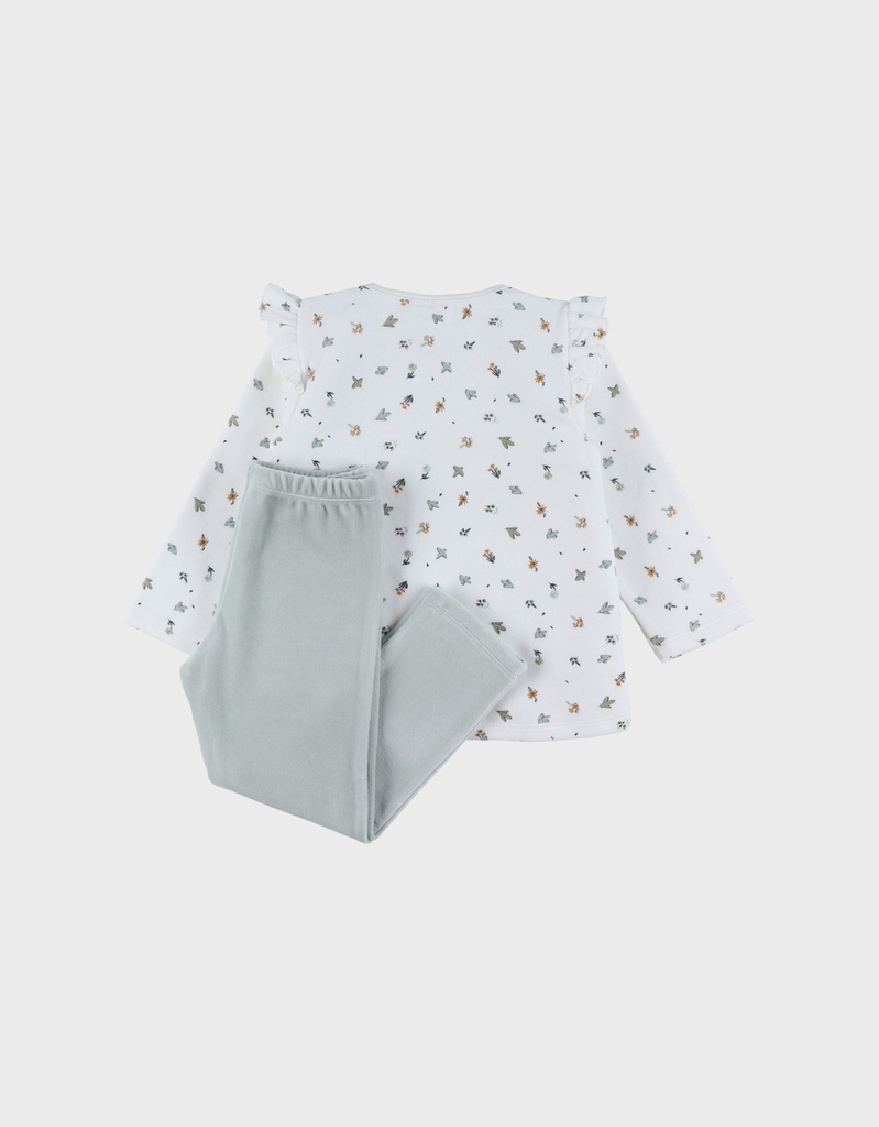 Noukie's - Pyjama dinosaure en velours - Blanc