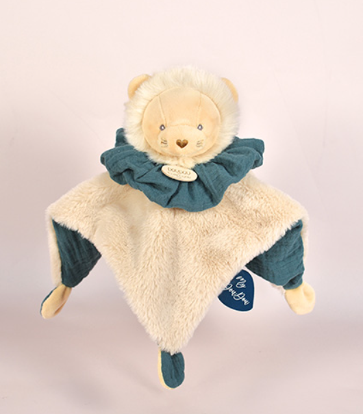 Doudou et Compagnie - Doudou Lion marron - Cocon - Balle d'éveil - 3 EN 1