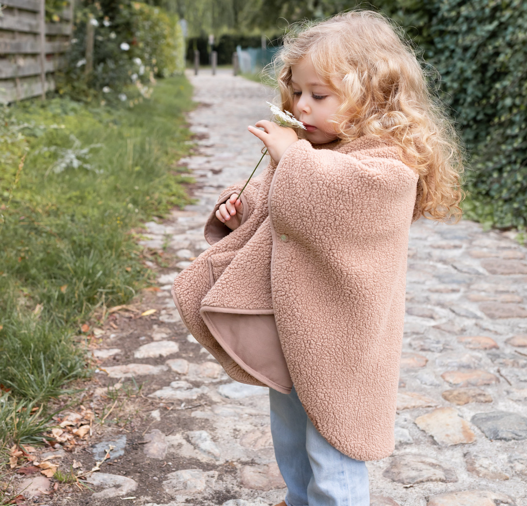 Bemini - Poncho de Voyage 9-36m Natural Teddy + Pady Jersey