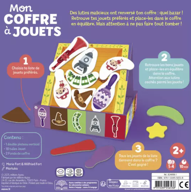 Auzou - Mon coffre à jouets - 2 ans +
