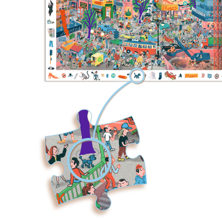 DJECO - Puzzle La Ville 200 pcs - 6 ans +