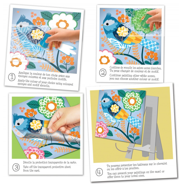 Crealign' - Pochoirs motifs Couleurs de Printemps - 3 ans +