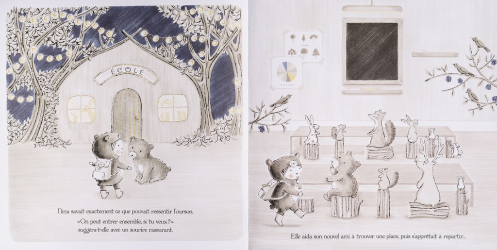 Glénat - Nina et le petit ours à l'école