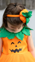 GreatPretenders - robe citrouille - 3/4 ans