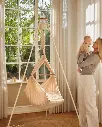 Moonboon - Hamac bébé avec moteur Connect Basic + Trépied - Nature / Cream White.webp