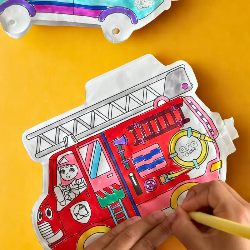 ARA-CREATIVE - Coloriages gonflables - Police et pompier