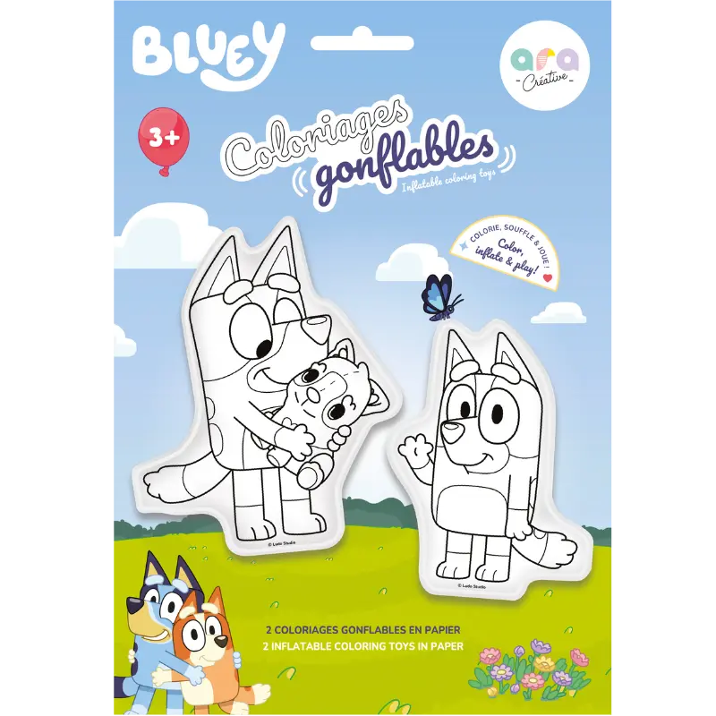 ARA-CREATIVE - Coloriages gonflables - Bluey & Bingo