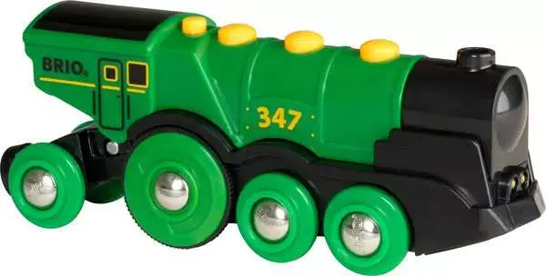 Brio - Locomotive Verte Puissante à piles - 3 ans +