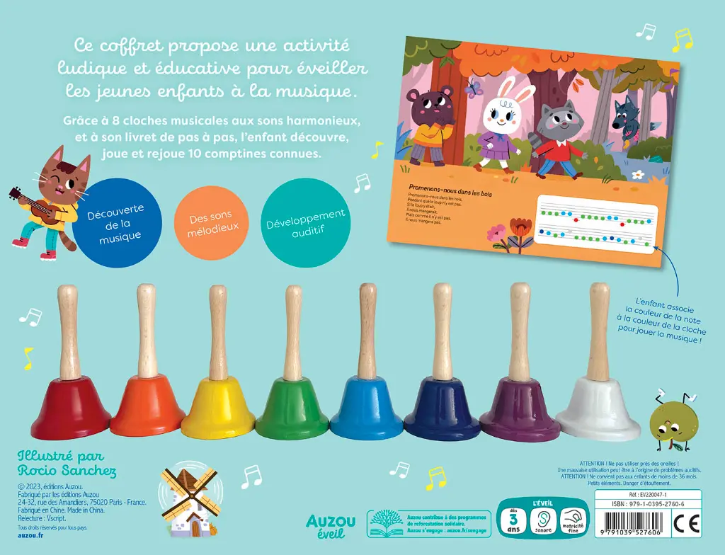 Auzou MON COFFRET D'ÉVEIL MUSICAL - 8 CLOCHES MUSICALES 4.webp