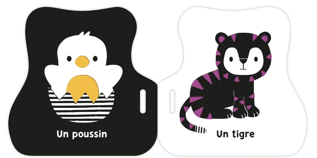 Auzou - Mon premier livre poussette en noir et blanc - Animaux mignons 3.webp