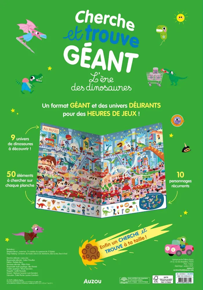 Auzou - Cherche et trouve géant - L'ère des dinosaures 4.webp