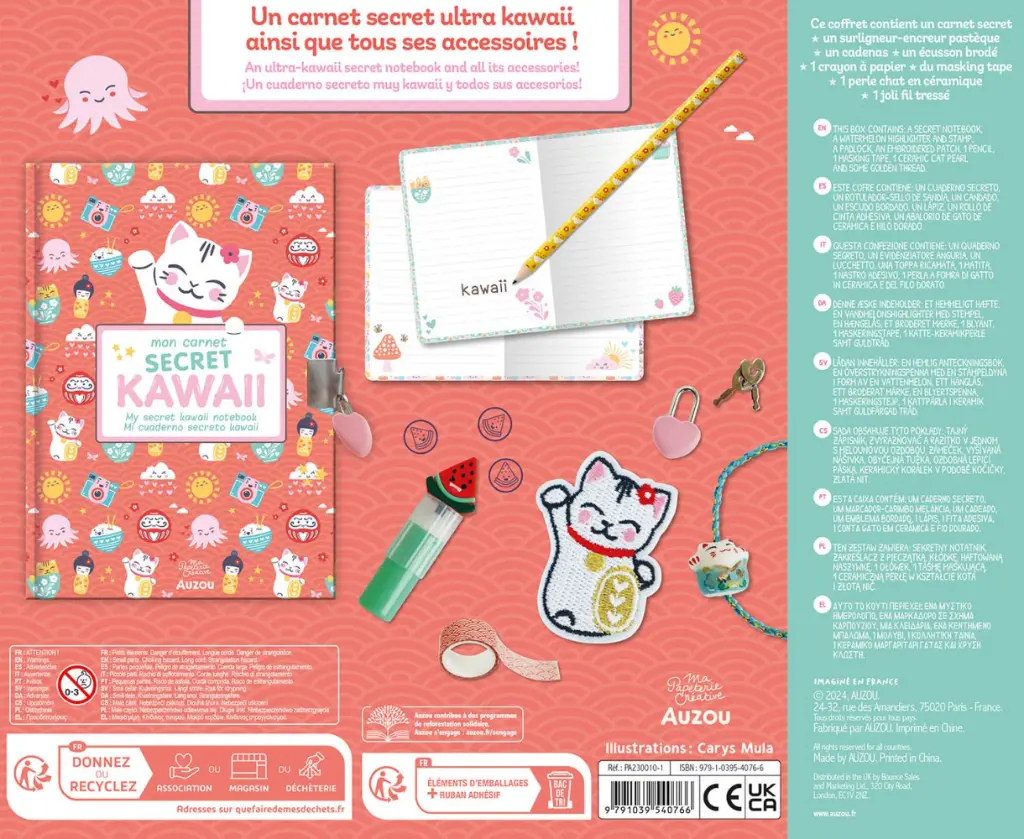 Auzou - Ma papeterie créative - Mon coffret de papeterie Kawaii 3.webp