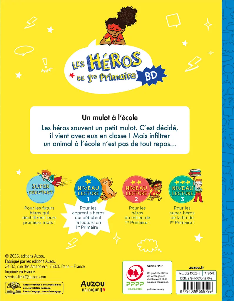 Auzou - Les Héros de 1re primaire en BD - Niveau 1 - Un mulot à l'école 4.webp