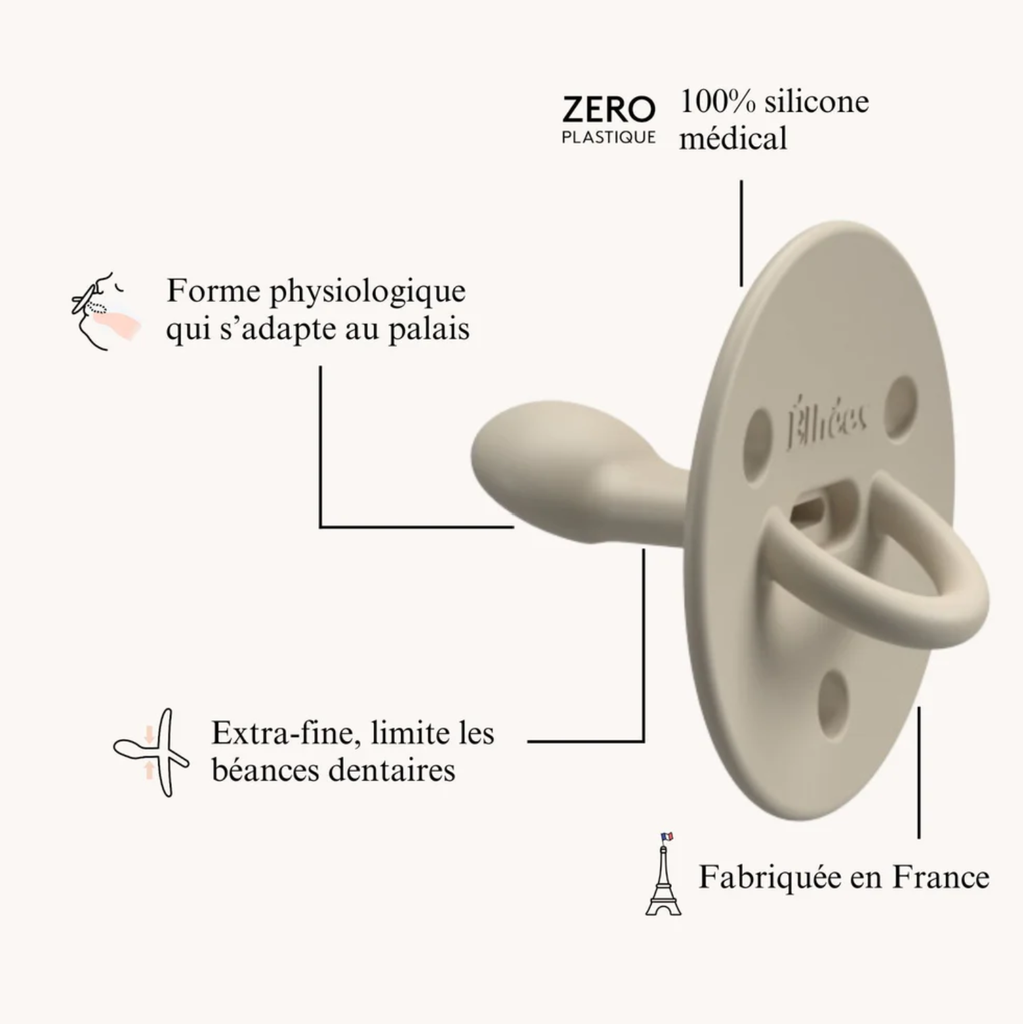 Elhée - Sucette "ChooChoo" 0-6 mois | Extra-Fine - Sand