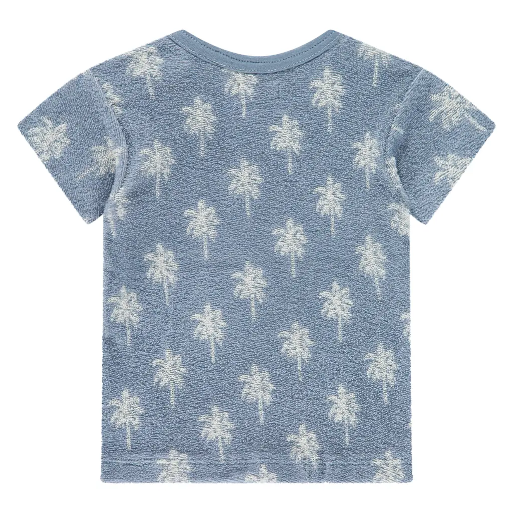 A Tiny Story - T-Shirt courtes manches - Bleu Clair Palmiers