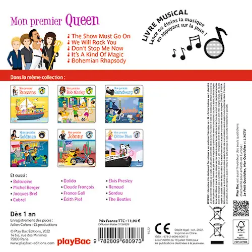 PlayBac - Livre musical – Mon premier Queen