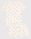 Petit Bateau - Pyjama avec pieds coeurs