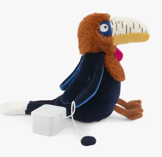 Moulin Roty - Peluche musicale Calao Litchi - La forêt Mawa