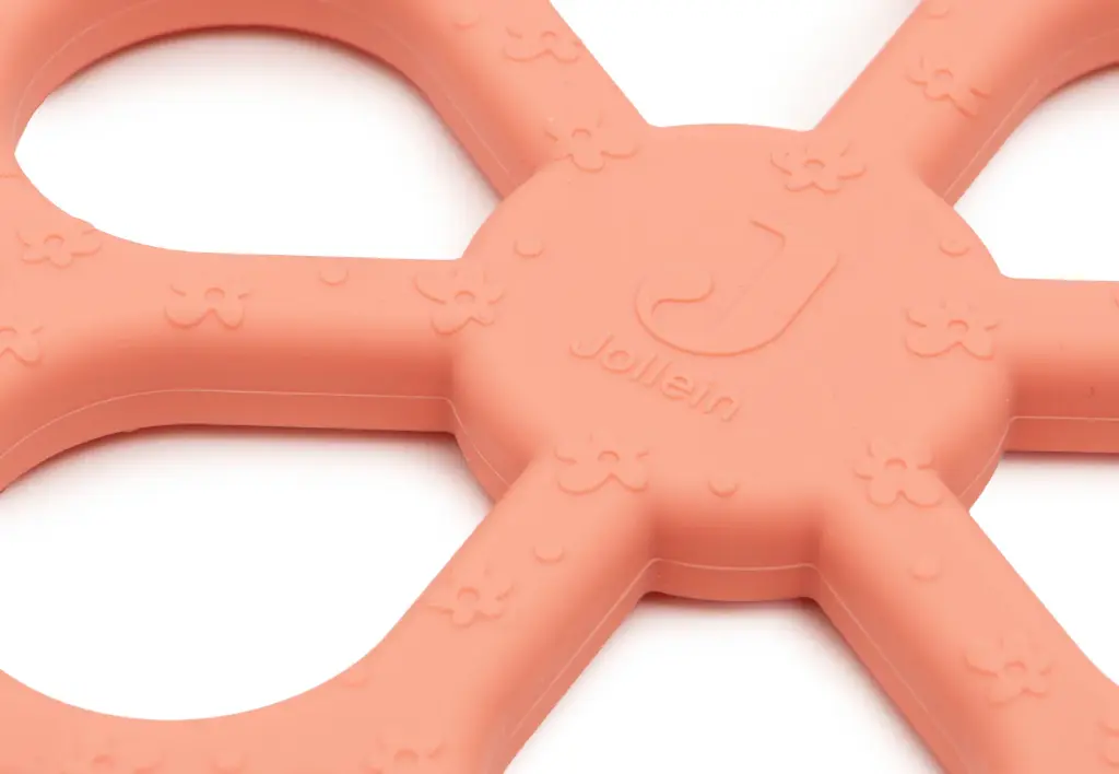 Jollein - Anneau de dentition - Fleur Corail rose