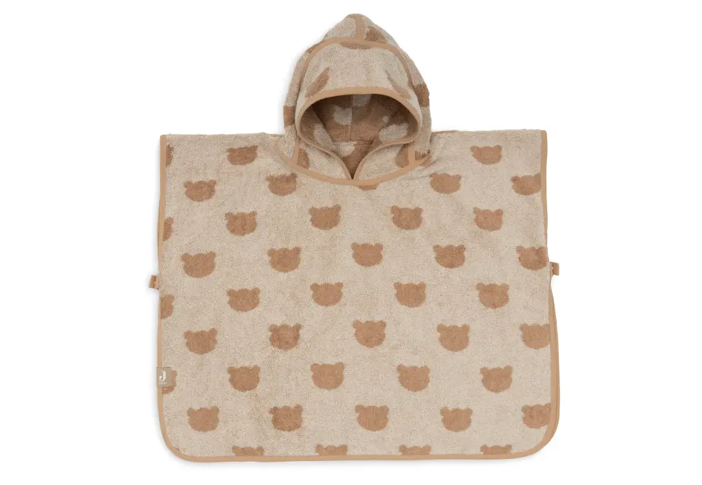 Jollein - Poncho de bain éponge réversible - Teddy bear