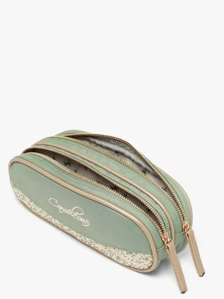 Caméléon - Trousse enfant 2 compartiments - Vintage fantasy - Glossy green