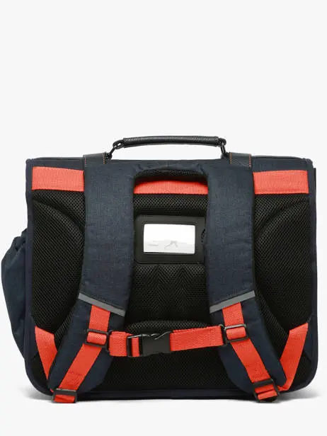 Caméléon - Cartable 3 compartiments - Vintage urban - Navy orange stitchin