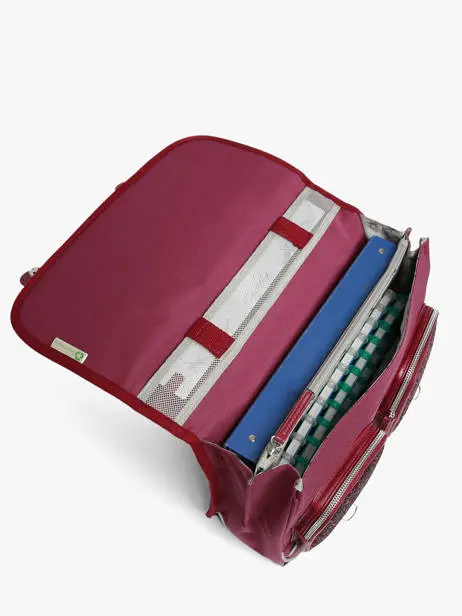 Caméléon - Cartable 2 compartiments - Vintage fantasy - Glossy cherry