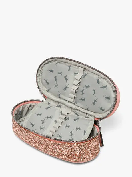 Caméléon - Trousse enfant 1 compartiment - Vintage fantasy -  Glossy pink