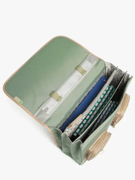 Caméléon - Cartable 3 compartiments - Vintage fantasy - Glossy green