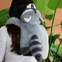 Podcoll - Peluche lestée - Raton laveur 50 cm