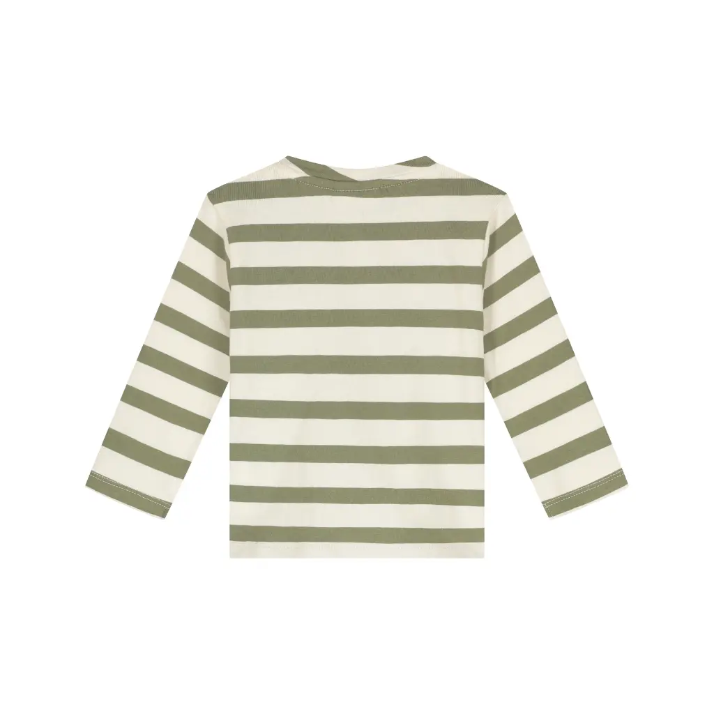BABYFACE - T-shirt à manches longues ligné vert et blanc - Army - Garçon