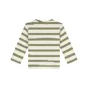 BABYFACE - T-shirt à manches longues ligné vert et blanc - Army - Garçon