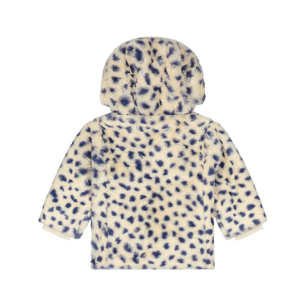 BABYFACE - Manteau Fourrure Léopard Bleu - Cream - Fille
