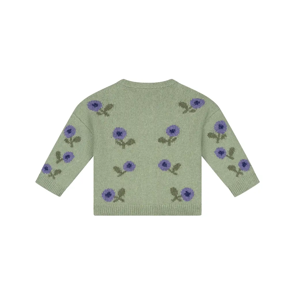 BABYFACE - Gilet Fleurs - Menthe - Fille