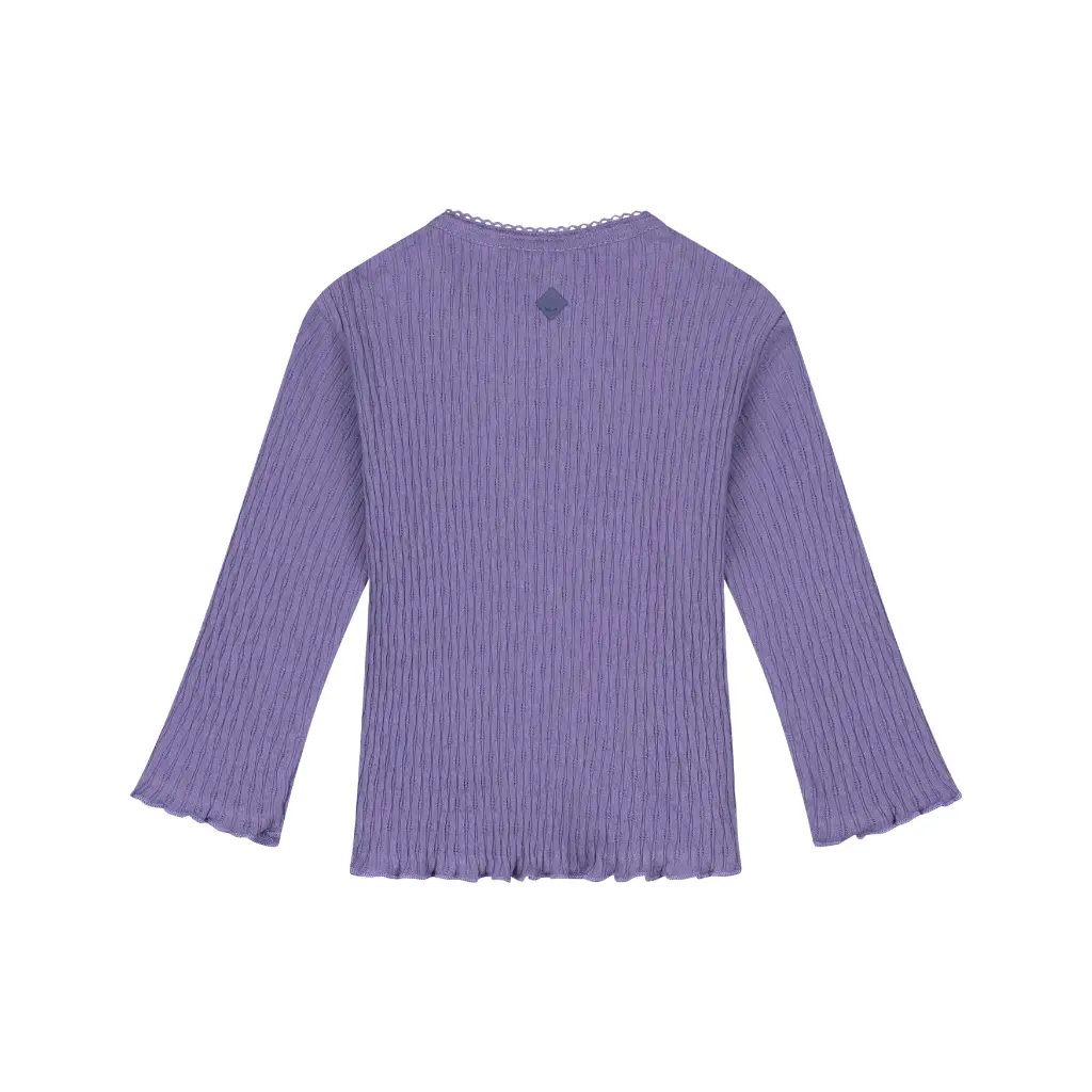 A Tiny Story - T-shirt à manches longues Maille Myrtille - Faded Plum - Fille